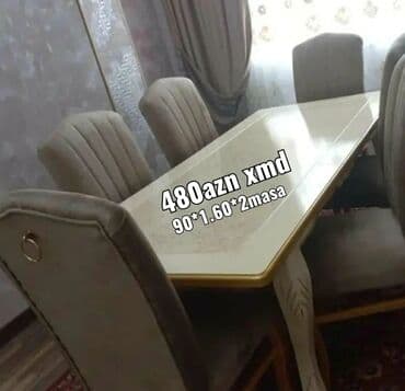 Masa və oturacaq dəstləri: Qonaq otağı üçün, Yeni, 6 stul — 2