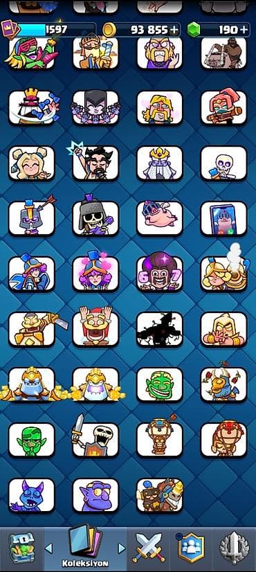 Clash Royale hesabı – yüksək səviyyəli kolleksiya - Kral Səviyyəsi — 3