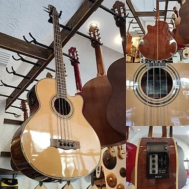 Akustik bass gitara Extreme Simlərin sayı: 4 Üst: Şam ağacı Çanta və
