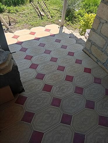 plitələr: Tamet və dekorativ daşların yüksək keyfiyyətlə düzülməsi Mətn: Hər növ — 8