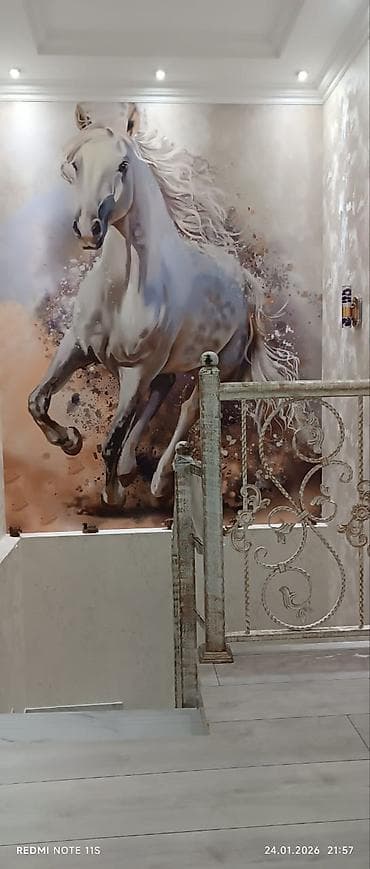 yolda teker temiri: Malyar aboy şpaklyofka plastik ve gips paduqalar, alçpan pol işleri — 2