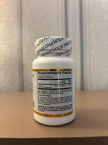 Məhsul: California Gold Nutrition Vitamin D3 - Dozaj: 125 mq (5,000 — 2