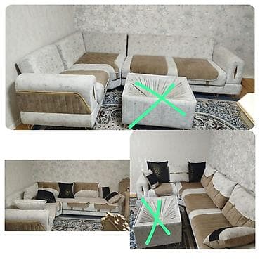 Künc divan yenidi əla vəziyyətdə. Satılır 600₼. Ölçü 2×2.92. Baza var