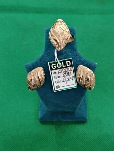 1 qram gümüşün qiyməti 2021: Dəstə daxildir: Üzük, Sarı qızıl, 583 Əyar — 1