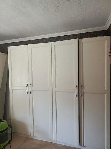 parca skaf: İşlənmiş, 6 qapı, Ağ, Açılan, Düz dolab — 1