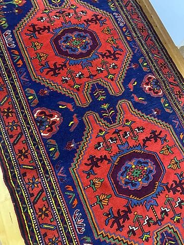 sarlar: Əl toxuması xalça yalniz divardan asilib - Material: təbii yun, qalın — 5