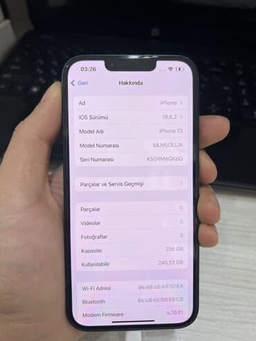 apple iphone se: IPhone 13, 256 GB, Midnight, Face ID — 3