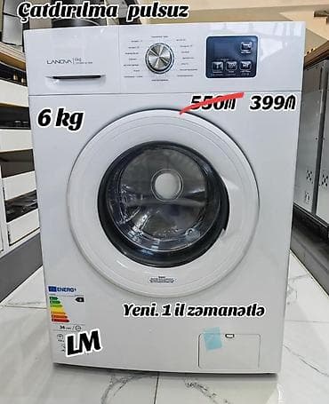 Paltaryuyan maşın 6 kq, Avtomat, Qurutmasız, Kredit yoxdur