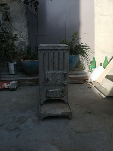 kamin od stiropora: Döküm soba – odun/kömürlə işləyən - Material: tam metal/döküm korpus — 2