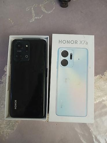 iphone x satisi: Honor X7a, rəng - Qara, Barmaq izi — 1