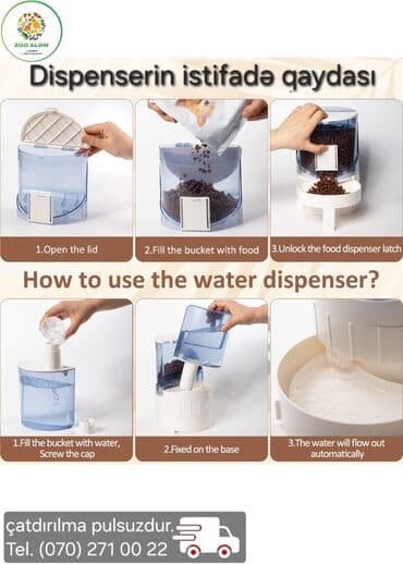 cucə su qabı: Yem qabı (pişik və it üçün yem dispenseri) hörmətli müştərilərimiz — 8