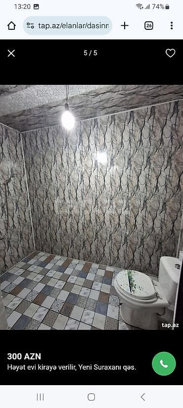 resulzade qes: Kirayə həyət evi – Yeni Suraxanı qəs.Orta təmirli əşyaları var evin — 3