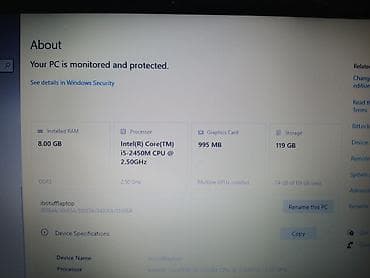 intel i5 notebook: Samsung noutbuk – 15.6" ekranlı Texniki göstəricilər: - Prosessor — 1