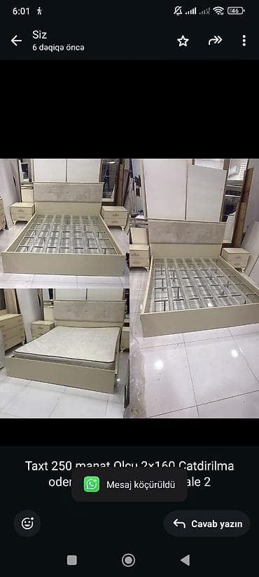 Ev və bağ: Taxt 250 manat.Olcu 2×160.Catdirilma odenisle.Unvan Emircan lale 2 — 1