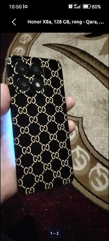 Honor X8a, 128 GB, rəng - Qara, Barmaq izi