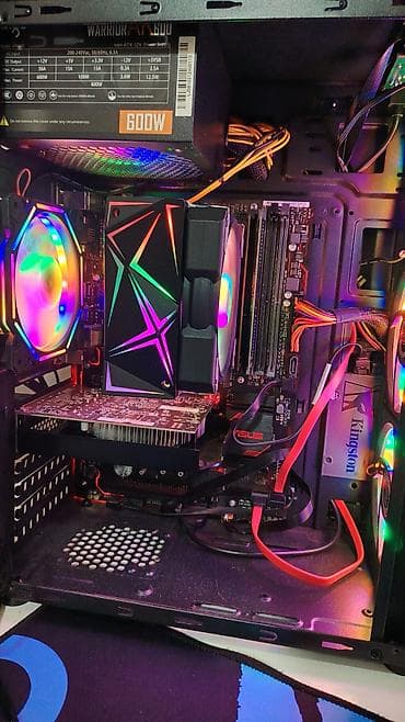 Modemlər və şəbəkə avadanlıqları: Oyun və iş üçün hazır masaüstü kompüter seti - Monitor: MSI əyri — 8