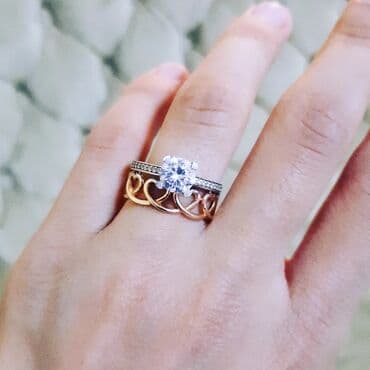 qaş sabitləyici: Toy, Üzük, Sarı qızıl, 585 Əyar — 4