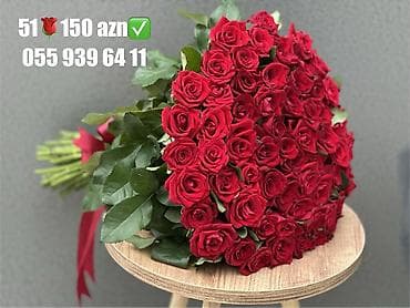 51 roza 150 azn başlayan qiymətlərlə. İnstagram - ter_gulum