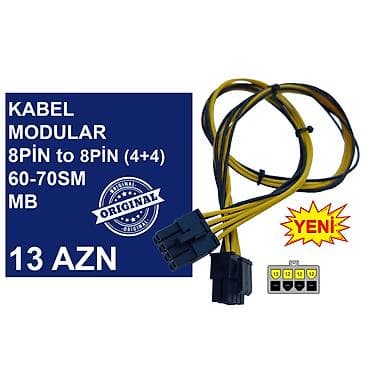 Техника и электроника: Kabellər "8PİN MALE to 8PİN MALE Original” MƏHSULLAR TAM ORİGİNALDIR — 6