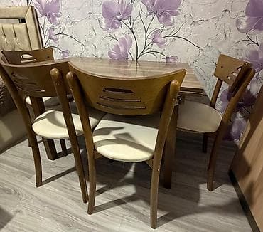 stol stul kafe ucun: Mətbəx üçün, Yeni, Açılmayan, Dördbucaq masa, 4 stul — 2