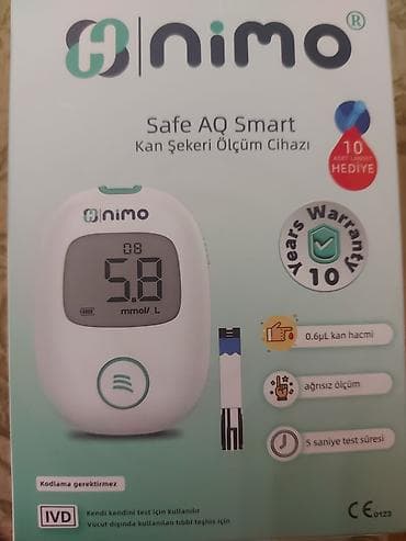 cuxol: Nimo Safe AQ Smart – qan şəkəri ölçüm cihazı Xüsusiyyətlər: - Kodlama — 1