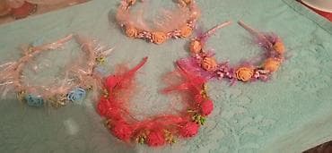Əl işi gül taçları və saç bantları - Materiallar: tekstil və köpükdən