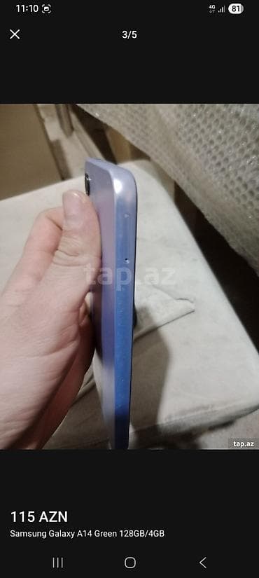 samsung not 12: Samsung Galaxy A14, 128 GB, rəng - Yaşıl, Barmaq izi — 3