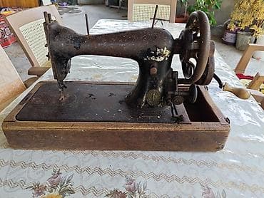 singer: Məhsul: Singer tikiş maşını (əl qolu ilə fırlanan, antik model) — 6