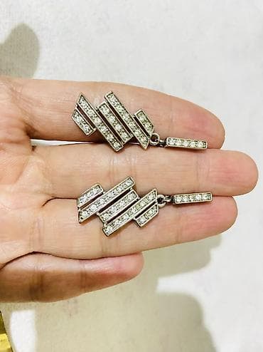 Bijuteriya: Yaşıl daşlı və medal asqılı sırğalar seti - Model 1: Yaşıl halqa — 3