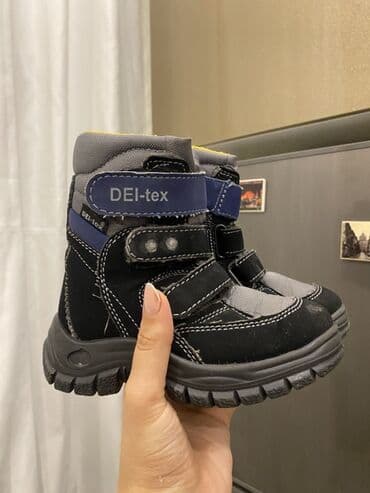 детская зимняя обувь gore tex: Uşaq qış çəkmələri – DEI-tex - Rəng: qara/boz, göy detallar, içlik — 7