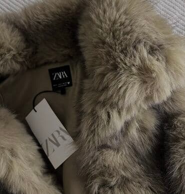 женские меховые жилеты: Жилет, Zara, S, цвет - Серый — 3