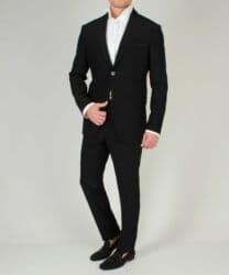 klassik kişi cemperləri: Kostyum, Demisezon, rəng - Qara — 2