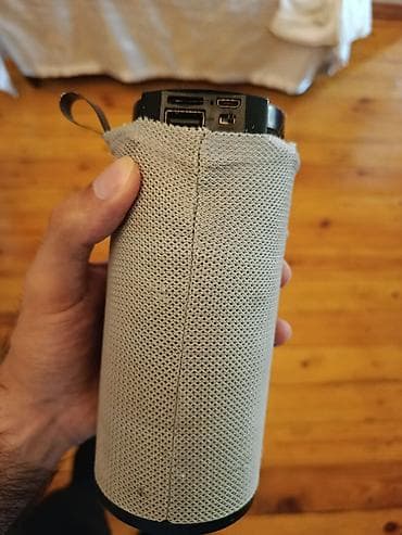 Portativ Bluetooth akustik kolonka - Silindrik dizayn, parça örtük və — 1
