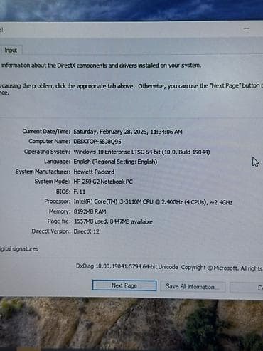 hp rtl 8822ce: HP 250 G2 noutbuk - Ekran: 15.6" (mat panel) - Prosessor: Intel — 3