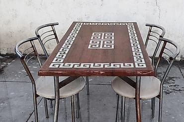 istikbal mebel: 5 masa 20 stul 5 komplekt masa desti. İşlənib 2 ci eldi tezeye ait — 1