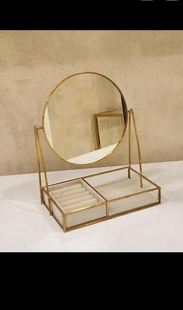 bezekli i herfi: Güzgü Masaüstü, Dairə, Makiyaj üçün, Çərçivə ilə — 1