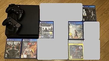 playstation 4 ucuz: Playstation 4 2 pult + 6 ədəd ps4 + 3 ədəd ps3 diski satılır. Üstündə — 1