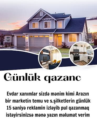 Xidmət: Günlük qazanc üçün onlayn reklam izləmə imkanı Təsvir: -