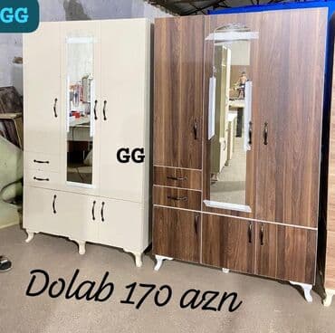 ağ dolab: Yeni, Açılan, 3 qapılı Düz dolab, Qarderob, paltar dolabı — 2