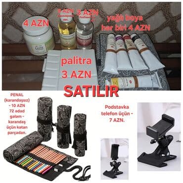 вещи бу купить: Salam! Satılır Yağlı boya Penal Podstavka telefon üçün Texsturnaya — 1