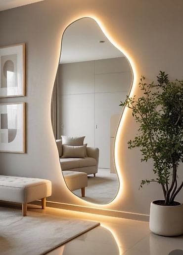 ev güzgüləri: Güzgü Divar üçün, Dekorativ, Arxa işıqlı — 5