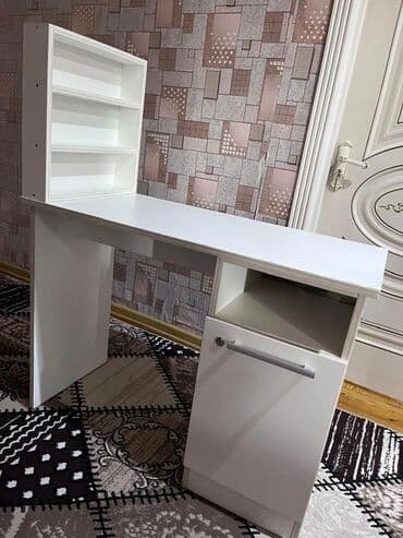 стол компьютерный письменный: Прямой стол, Без стула, С полками, С выдвижными ящиками, Ламинат простой — 4