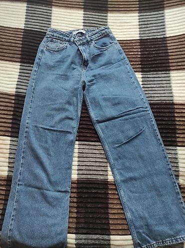 Uşaq geyimi və ayaqqabıları: Klassik mavi cins şalvar - Model: düz kəsim, mid-rise bel - Material — 1