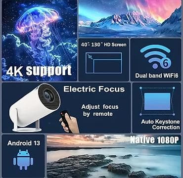 Proyektorlar: Yeni Portativ Proyektor Android, Ödənişli çatdırılma — 3