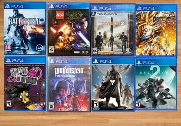 oyun rol seti: PS4 üçün orijinal disk kolleksiyası Janr müxtəlifliyi ilə böyük PS4 — 2