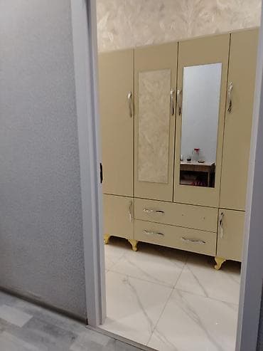 dolap ofis: 4 qapılı, Güzgülü, Bej, Açılan, Düz dolab — 1