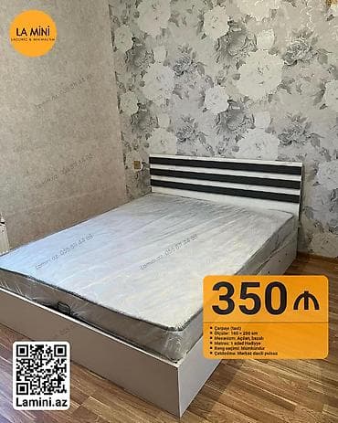 İkinəfərlik çarpayı, Bazalı, Matras ilə, Siyirməli — 1
