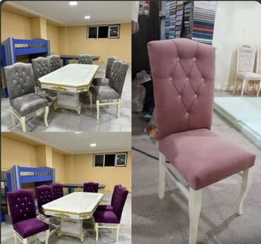 işlənmiş stol stul dəsti sumqayit: Qonaq otağı üçün, Yeni, Açılmayan, Dördbucaq masa, 6 stul — 1