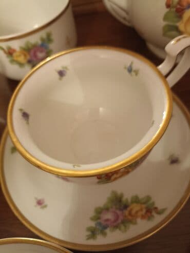 cay dəstləri: Çay dəsti, rəng - Ağ, Farfor, 6 nəfərlik, Almaniya — 21