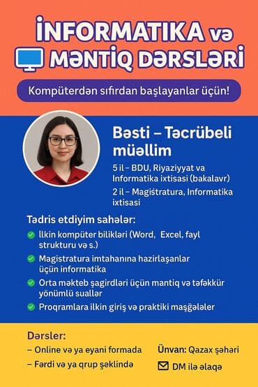 tibb bacisi isi elanlari: Təhsil, elm — 1